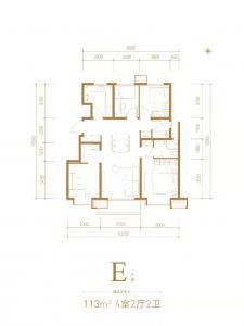 建面113㎡-4室2厅2卫