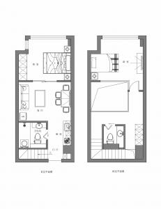 建面49㎡-2室1厅2卫