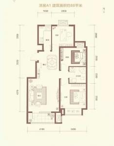 洋房 建面88㎡-3室2厅1卫