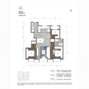 建面89㎡-3室2厅2卫