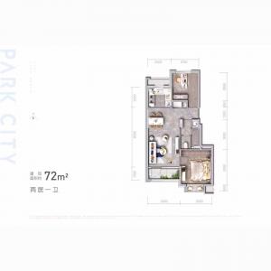 建面72 ㎡-2室2厅1卫