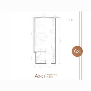 建安53㎡-1室2厅1卫