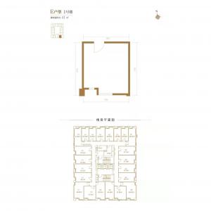 建面41㎡-2室1厅1卫