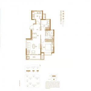 建面80 ㎡-2室2厅1卫