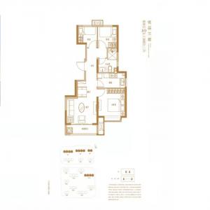 建面89 ㎡-3室2厅1卫