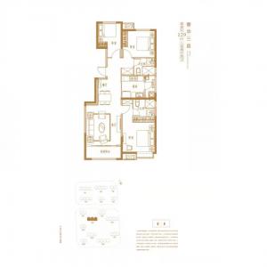 建面129 ㎡-3室2厅2卫