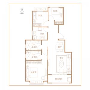 建面115 ㎡-3室2厅2卫