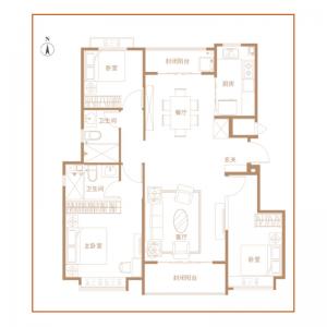 建面136 ㎡-3室2厅2卫